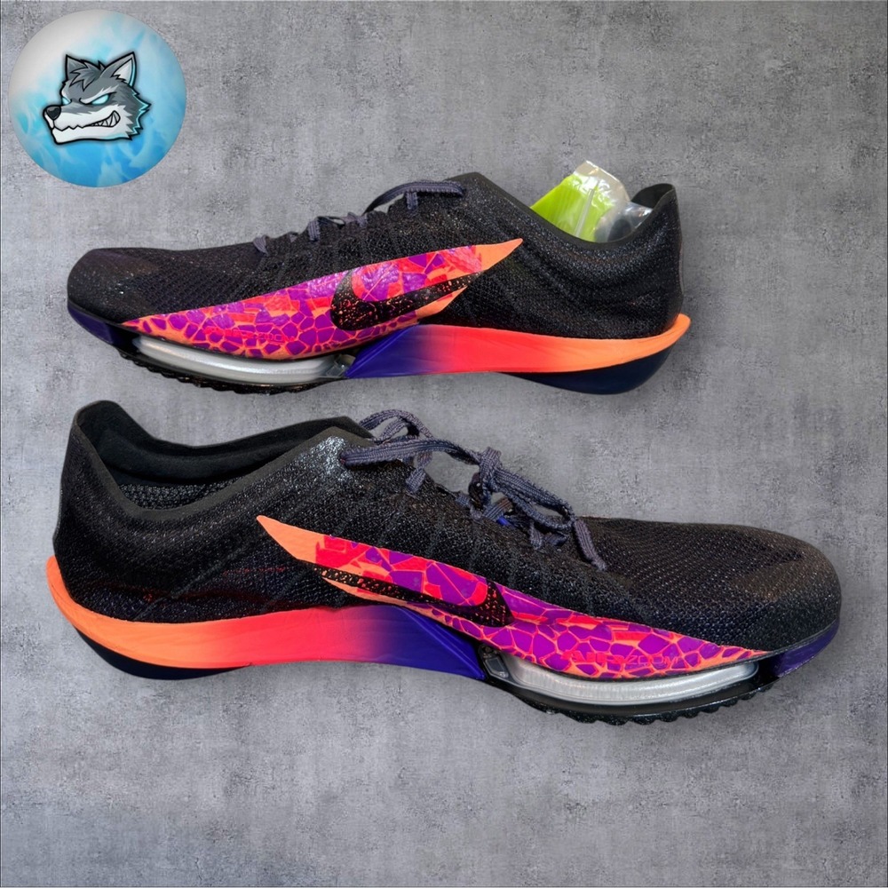 Nike Victory 2 Glam Track & Field Spikes Light Carbon Mens 12 IM9130-001 New - Picture 3 of 5